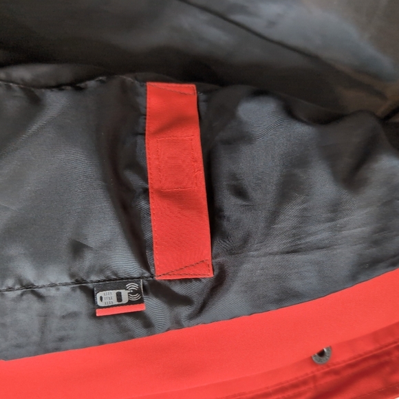 Alpinetek Short Down Red Fur-Trimmed Jacket - Picture 10 of 14